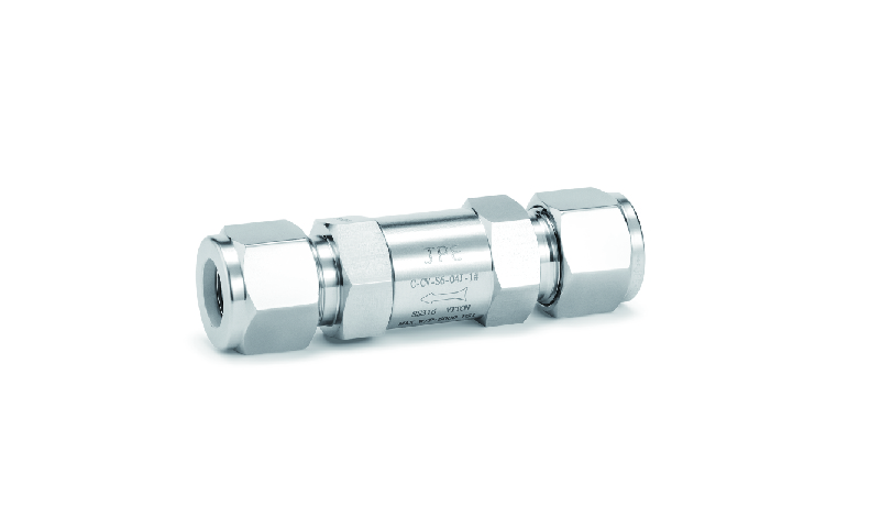 SS316L JPE 逆止阀1/2"卡套 1PSIG (附PTFE的ORING)